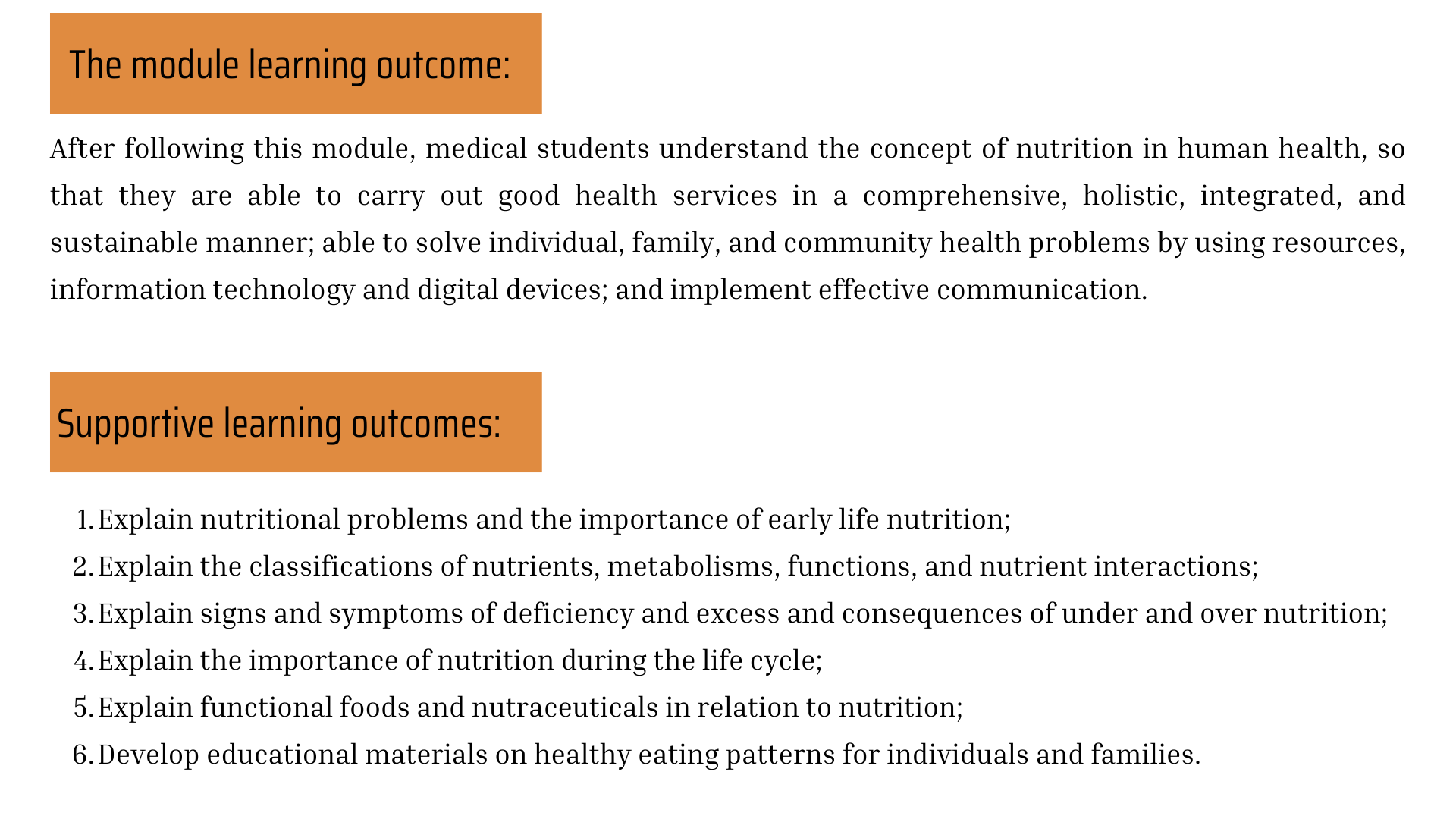 Medical Nutrition